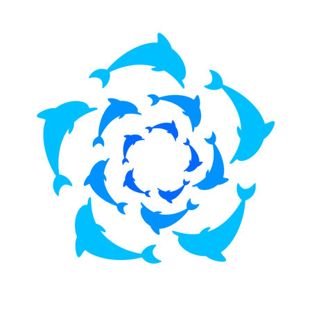 Dolphin. Template design of for the company.のイラスト素材
