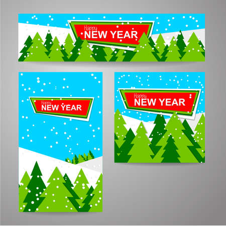 New Year design. Template vector banner.のイラスト素材
