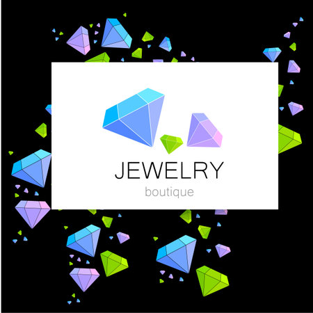 Jewelry Boutique - template  Diamond - a symbol of luxury.のイラスト素材