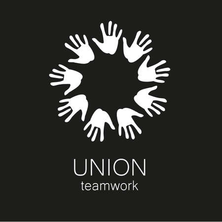 Union - the  design template. The idea for the sign of a team of companies, foundations, and other groups.のイラスト素材