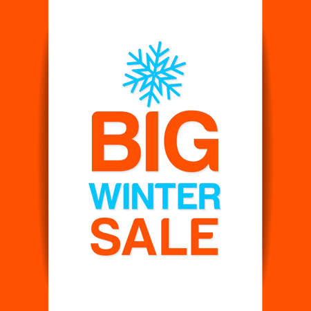 Big winter sale. Vector template for design.のイラスト素材
