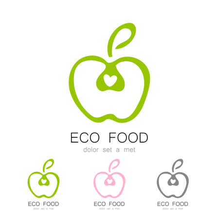 Green apple - vector のイラスト素材