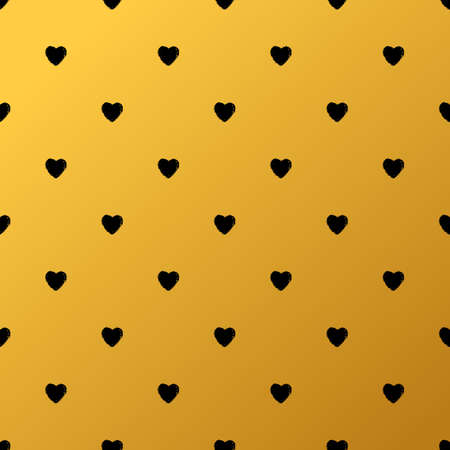 Black hearts - seamless pattern template.のイラスト素材
