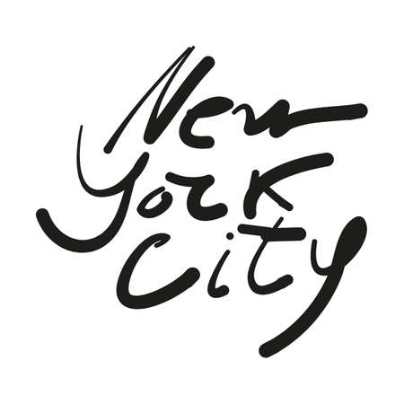 New York city - lettering design. typographic composition.のイラスト素材