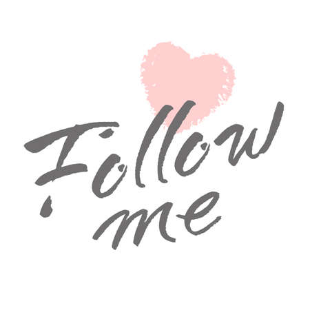 'Follow me' lettering. design concept.のイラスト素材
