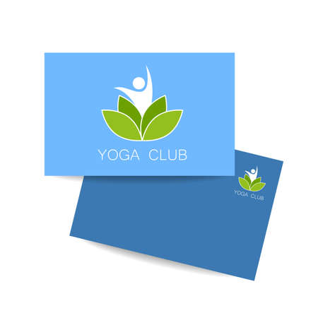 Vector design template. Vector illustration for yoga studio, event, school, club, web.のイラスト素材