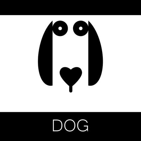 Dog animal sign. Dog illustration ideaのイラスト素材
