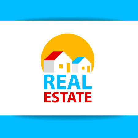 Creative abstract real estate icon   and business card template.Real Estate vectorのイラスト素材