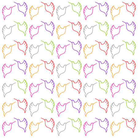 Colibri pattern. Vector illustration.のイラスト素材