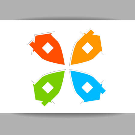 Design for real estate agent, property, home point and etc. Vector graphic illustration.のイラスト素材