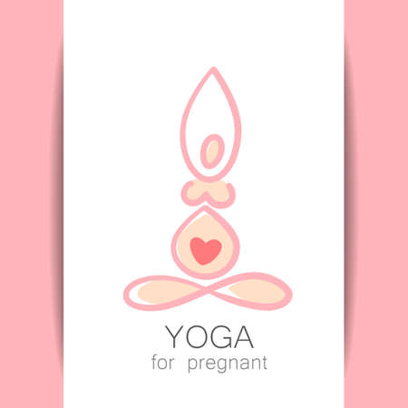 Yoga for pregnant.のイラスト素材
