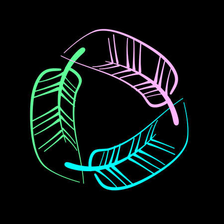 Feathers. template. illustration.のイラスト素材