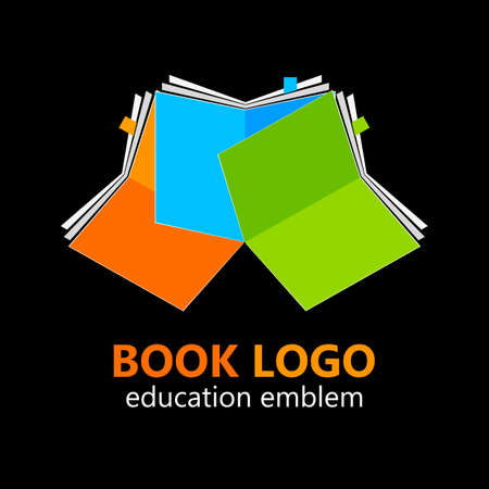 Book logo. Vector sign.のイラスト素材