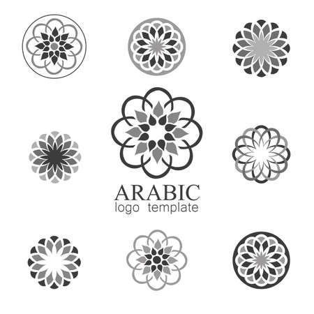 Mandalas collection. Arabic ornament vector round pattern elements.のイラスト素材