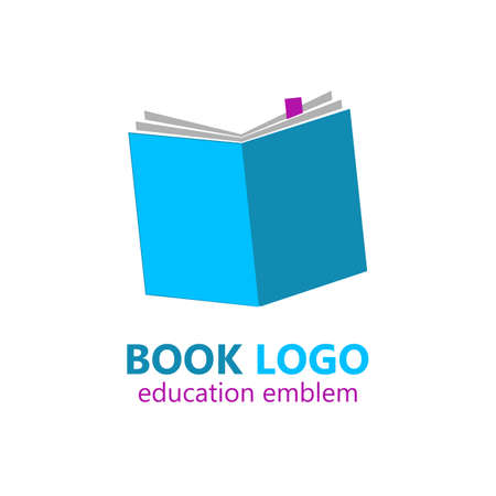 Book logo template. Vector sign. Education concept. Vector illustration.のイラスト素材