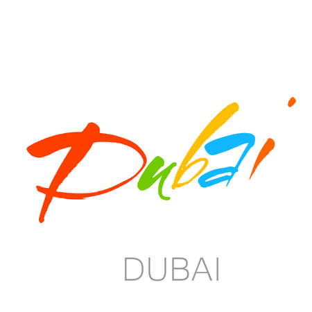 DUBAI logo idea for Arabic logos and Dubai events vector template.のイラスト素材