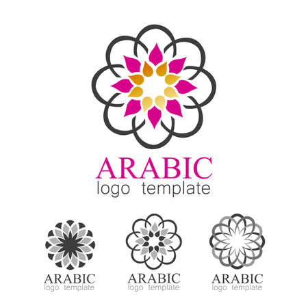 Arabic logo template. Vector symbol.のイラスト素材