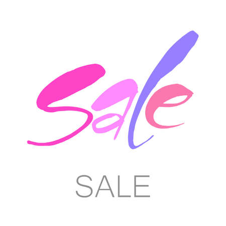 Sale. Brush lettering composition. Handwritten season sale inscription. Vector illustration.のイラスト素材