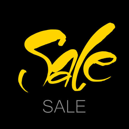 Sale. Brush lettering composition. Handwritten season sale inscription. Vector illustration.のイラスト素材