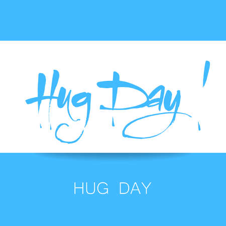 Hug day poster. Vector illustration. のイラスト素材