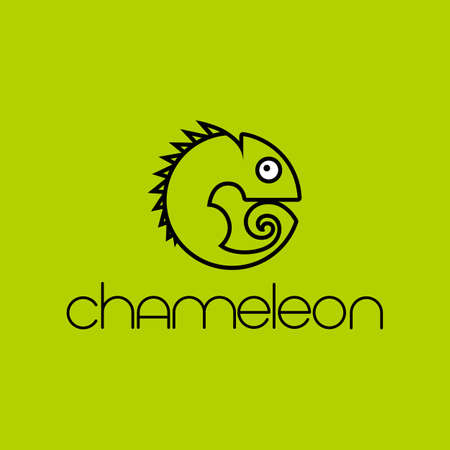 CHAMELEON.  Design.  Animal symbol. Simple vector illustration for graphic and web design.のイラスト素材