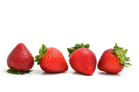 Strawberry isolated on whiteの写真素材