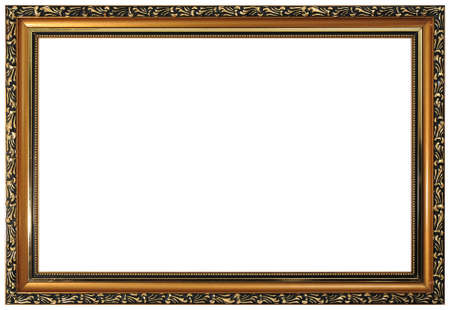 Empty gold frameの写真素材