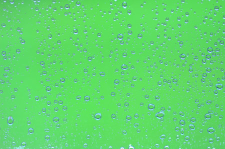 water drop on green backgroundの写真素材