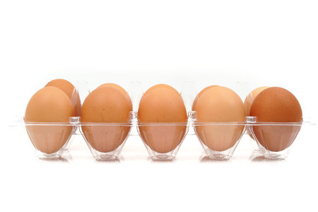 Eggs in plastic box