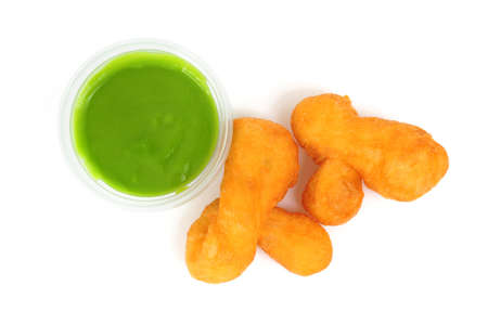 Deep-fried dough stick and Steamed custardの写真素材