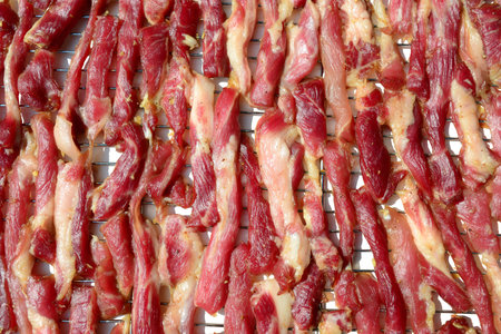 Raw dried porkの写真素材