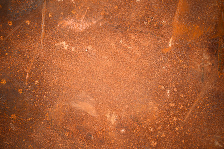 Rust on the steel plate
