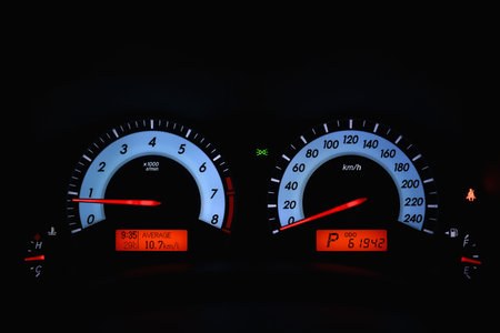 Car Dashboard at night