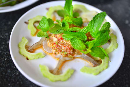 Shrimp in fish sauceの写真素材