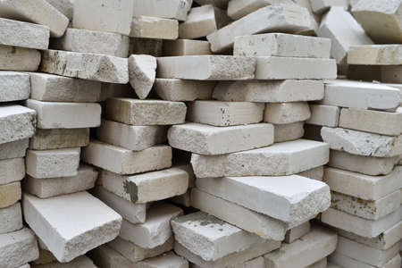 white bricks stackの写真素材