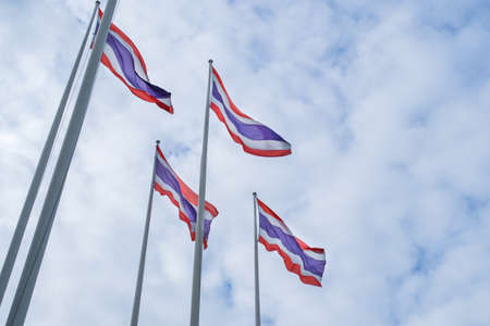 Group of Thai Flagsの写真素材