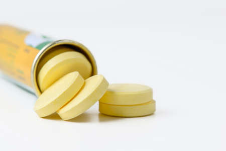 bottle of vitamin pillsの写真素材