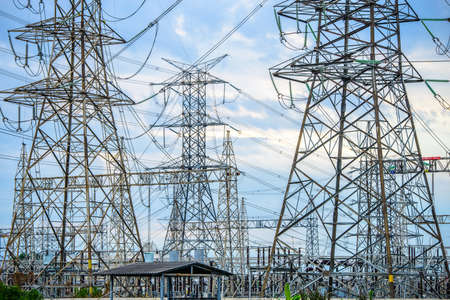 high voltage postの写真素材