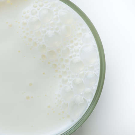 glass milk with frothyの写真素材