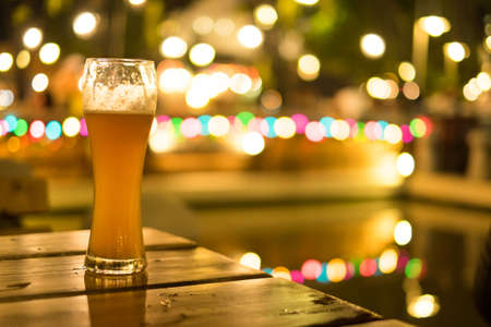 glass of cold beerの写真素材