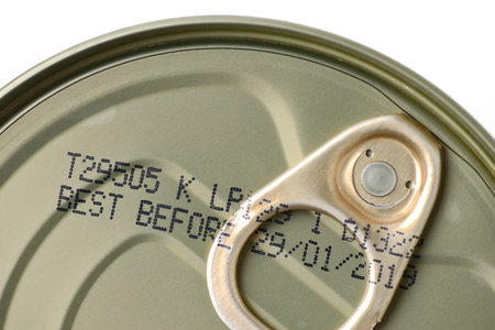 food can with expiry dateの写真素材