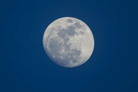 full moon on the twilightの写真素材