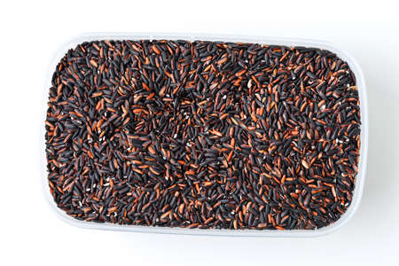 rice berry in plastic boxの写真素材