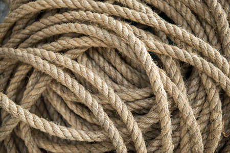 braided rope heapの写真素材