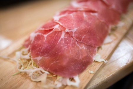 meat pork slices with cabbageの写真素材