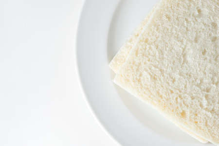 white bread sandwich serve on a dishの写真素材