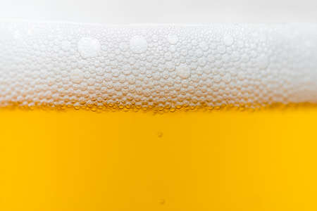 close up of beer bubblesの写真素材