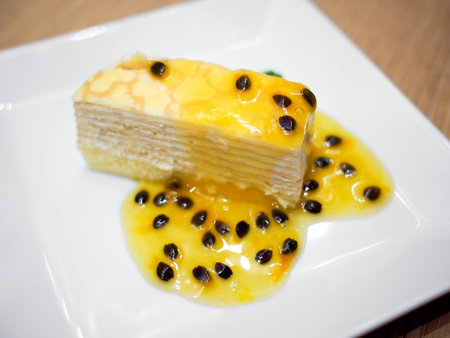 passion fruits crepe cake