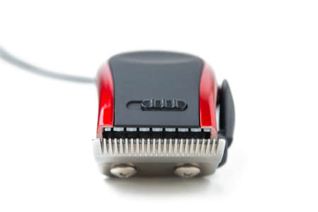 electric hair clipper isolated on whiteの写真素材