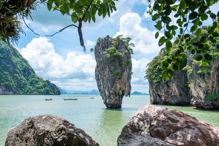 James Bond Island in Pang-nga Thailand.の写真素材
